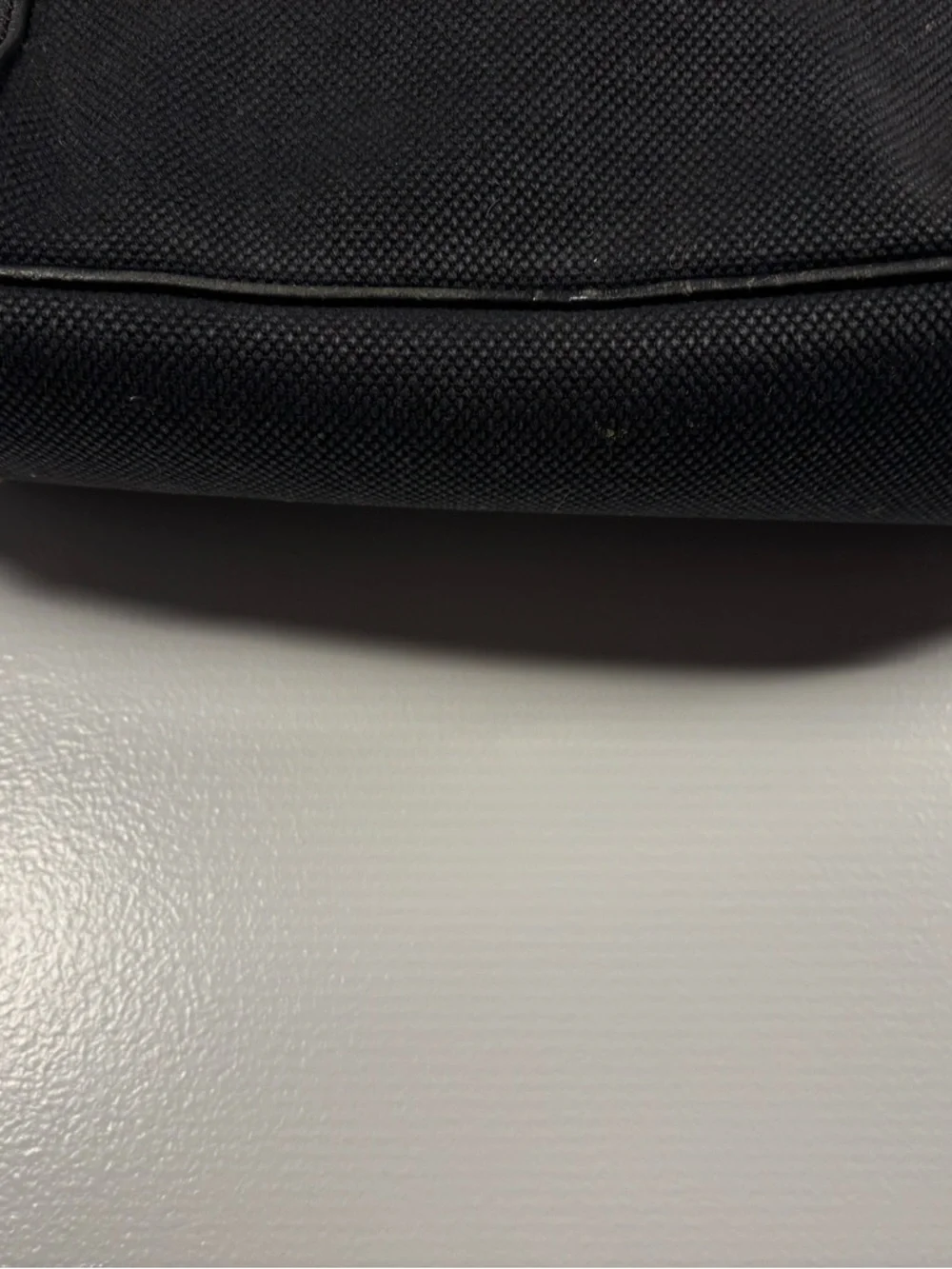 Michael Kors Black Canvas Tote with Studded Gold Trim side pockets